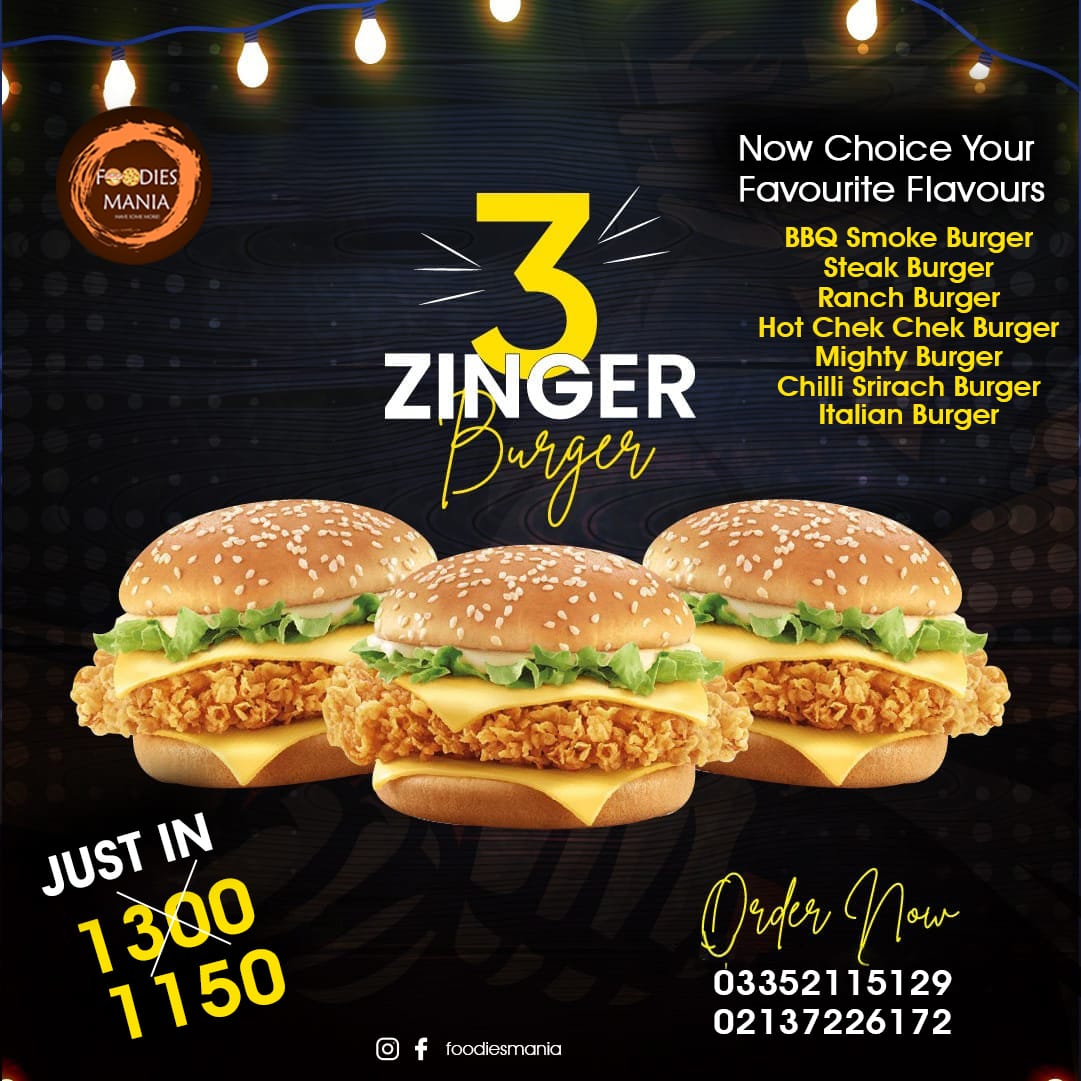 Zinger Burger Deal 